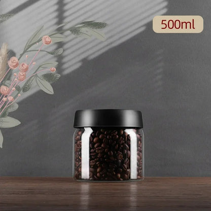 Vakuumierte Aufbewahrungsbox für Kaffee und Lebensmittel, luftdicht, 500ml bis 1800ml, aus Borosilikatglas, für Frische und Feuchtigkeitsschutz
