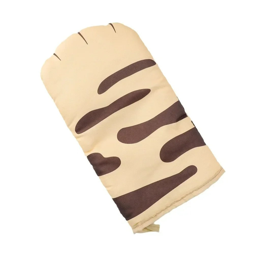 Kochhandschuhe Cat Paw Design, Hitzebeständig, Baumwolle, Ofenhandschuhe für Grillen und Mikrowelle, Lustige Pannenlappen