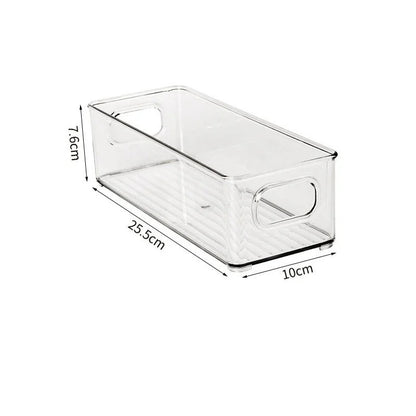 Transparente Aufbewahrungsbox aus Kunststoff für Kühlschrank und Küche, Stapelbar, Klein/Mittel