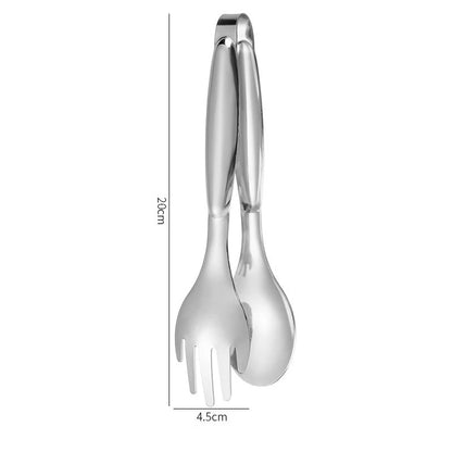 2 Stück Antislip Roestvrijstalen Voedseltang für BBQ und Küche – Vielseitige Servier- und Grillzange, 20 cm