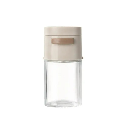 Set of 2 – 180ml Glazen Kwantitatieve Kruidenpot, Pers-Type Zoutcontrolefles, Keuken Kruidenblik, Verzegelde Zoutpot