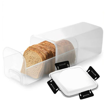 Brotkasten Plastik mit Deckel und Tragegriff, Brotaufbewahrungsbox luftdicht, BPA-frei, für Sandwichbrot und Pasta