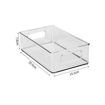 Transparente Aufbewahrungsbox aus Kunststoff für Kühlschrank und Küche, Stapelbar, Klein/Mittel