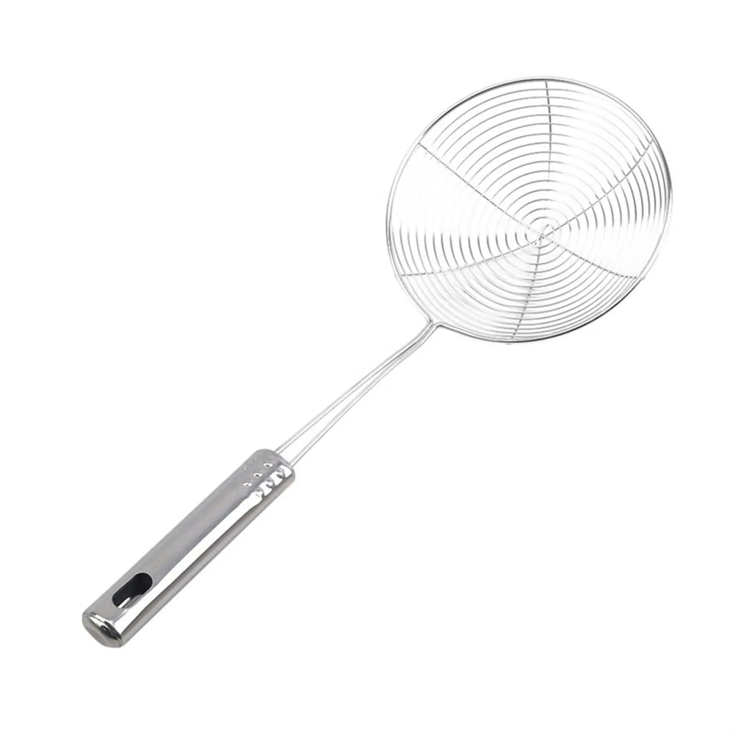 Rostfreier Edelstahl Frittierlöffel – Küchenutensilien, Skimmer für Fritteusen, Sieb mit Griff, 12–16 Zoll
