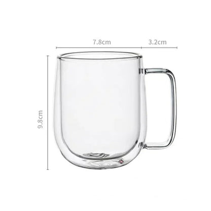 Doppelwandiges Glas | Antihaft | Hitzeschutz 250°C | Glas