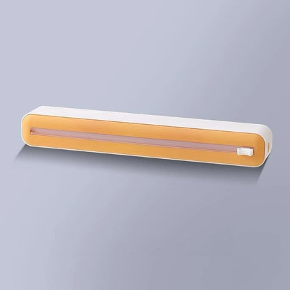 Frischhaltefolienspender mit Cutter – Küchenaufbewahrung für Aluminiumfolie & Plastikfolie, Saugfuß, Zwei-Wege-Schneideblatt, 36 cm
