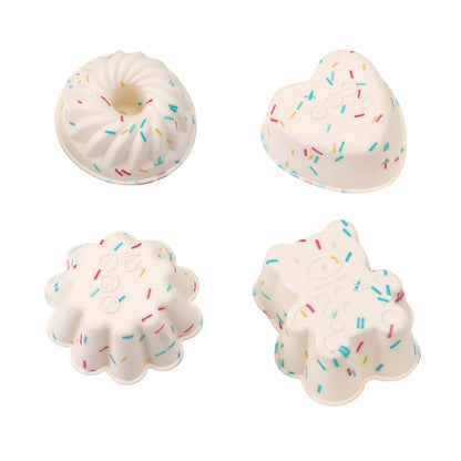 4-teiliges Silikon-Muffin- und Kuchenform-Set, Antihaftbeschichtet, Hitzebeständig, für DIY-Desserts, Schokolade und Pudding