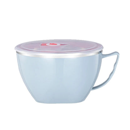 Edelstahl Nudel Schüssel mit Griff – Anti-Brenn Mischschüssel für Instant-Nudeln – Küchenaccessoire, Hygienisch & Langlebig