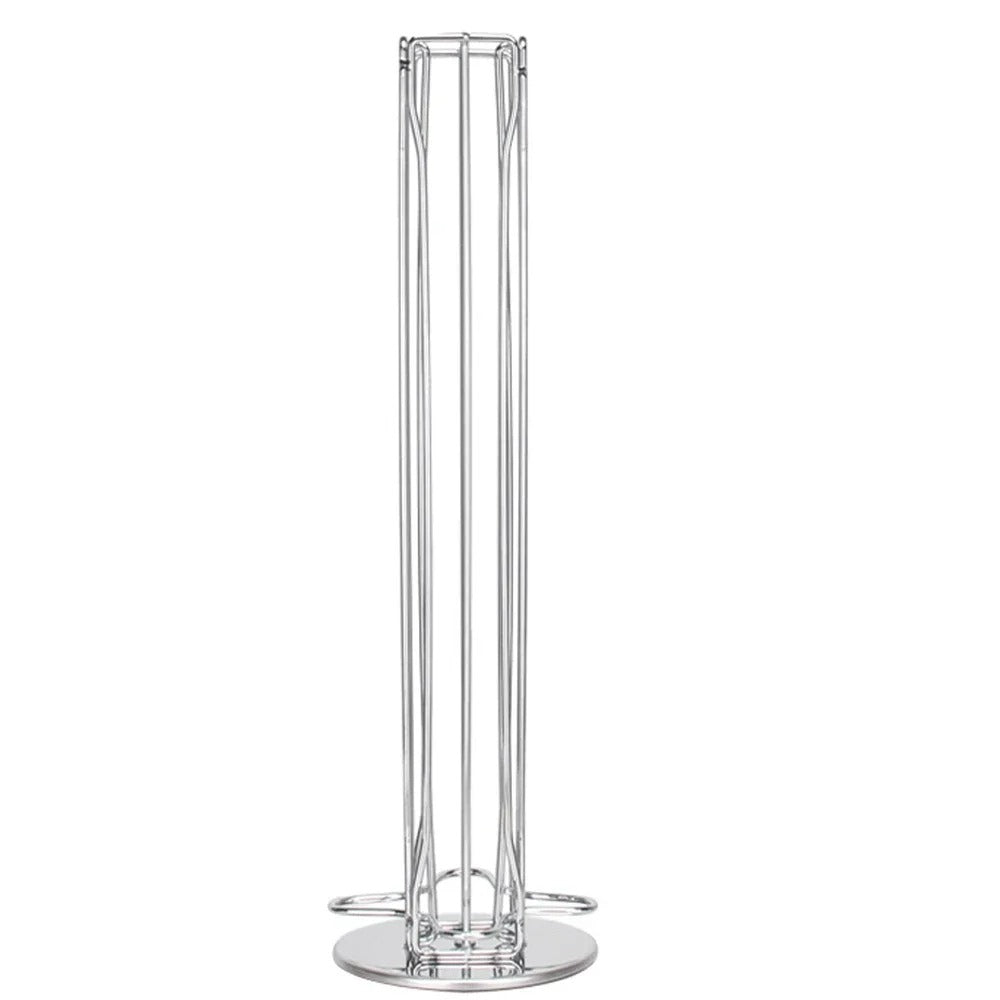Kaffee Kapselhalter 40 Kapseln drehbar verchromt Edelstahl Kaffeekapsel Organizer für Küche