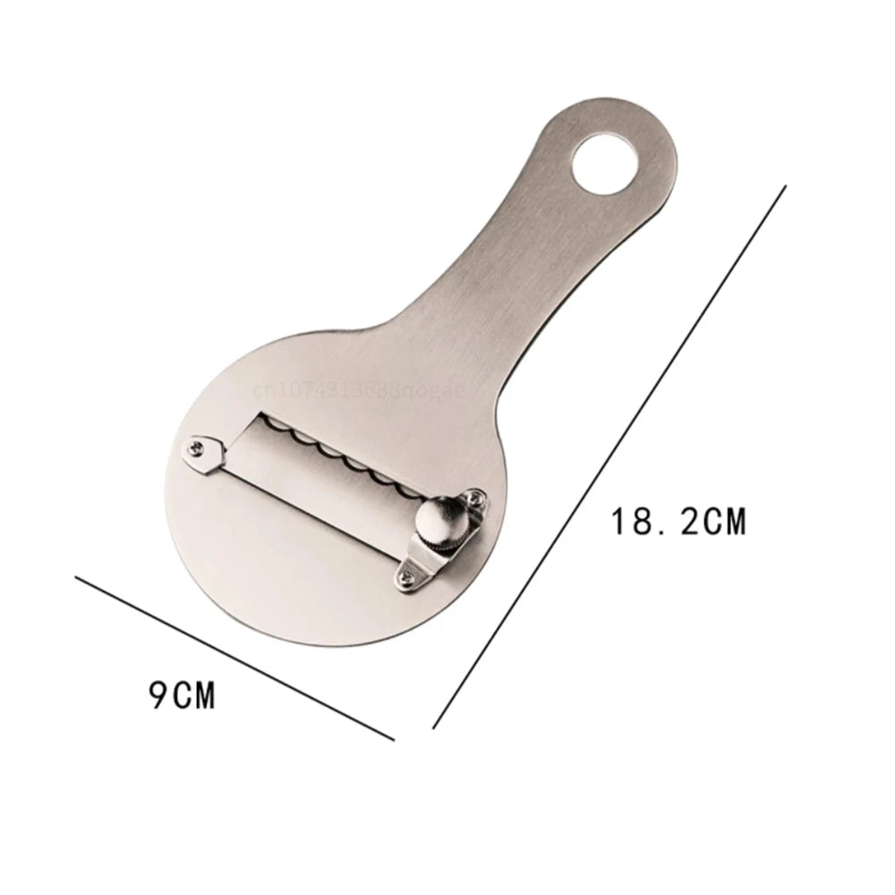 Edelstahl Trüffelhobel – Verstellbare Klinge für Schokolade, Käse & mehr – 18,2 x 9 cm