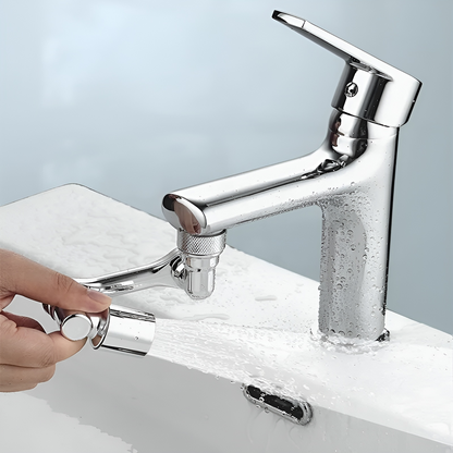 Universal Wasserhahn Verlängerung 1080° Drehbar, Flexibler Armaturenkopf mit Zwei Wassermodi, Einfach zu Installieren