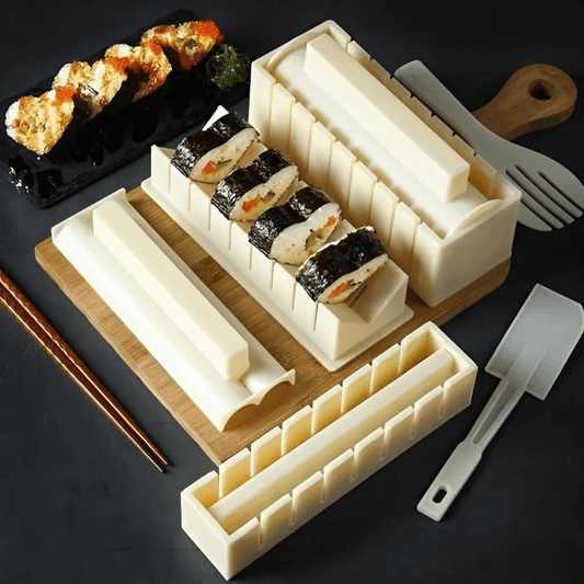 Sushi-Set für Zuhause – Komplettes Set mit Formen, Spatel und Matte für Perfekte Rollen